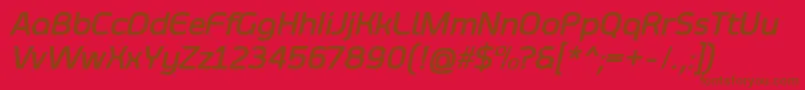 SmoolthanBoldItalic Font – Brown Fonts on Red Background