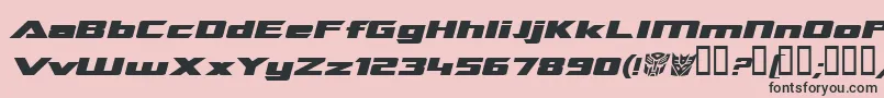 TransroboticsExtendedItalic Font – Black Fonts on Pink Background