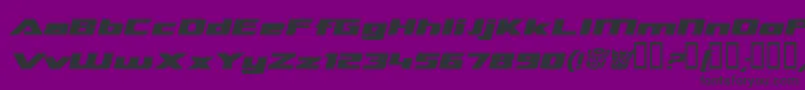 TransroboticsExtendedItalic Font – Black Fonts on Purple Background