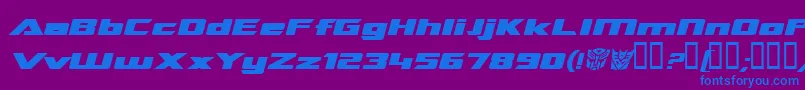 fuente TransroboticsExtendedItalic – Fuentes Azules Sobre Fondo Morado