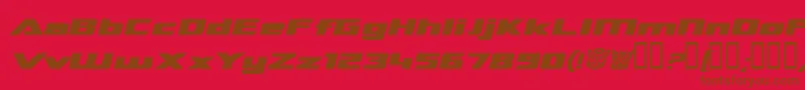 TransroboticsExtendedItalic Font – Brown Fonts on Red Background