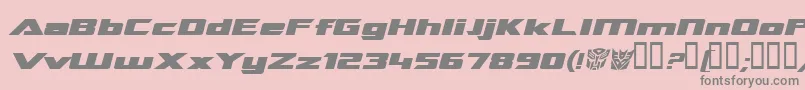 TransroboticsExtendedItalic Font – Gray Fonts on Pink Background