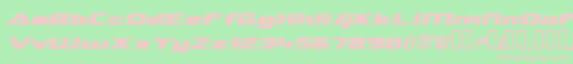 TransroboticsExtendedItalic-Schriftart – Rosa Schriften auf grünem Hintergrund