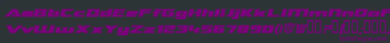 TransroboticsExtendedItalic Font – Purple Fonts on Black Background