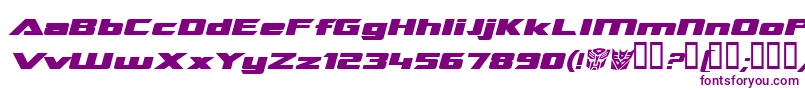 TransroboticsExtendedItalic Font – Purple Fonts on White Background