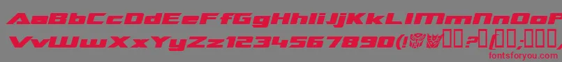 TransroboticsExtendedItalic Font – Red Fonts on Gray Background