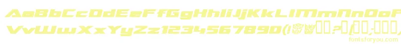 Шрифт TransroboticsExtendedItalic – жёлтые шрифты
