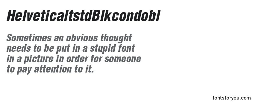 HelveticaltstdBlkcondobl Font