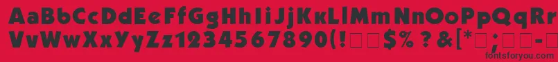 KabelMediumexttrabold Font – Black Fonts on Red Background