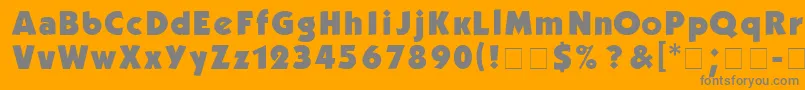 KabelMediumexttrabold Font – Gray Fonts on Orange Background