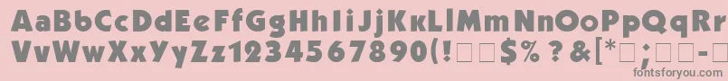 KabelMediumexttrabold Font – Gray Fonts on Pink Background