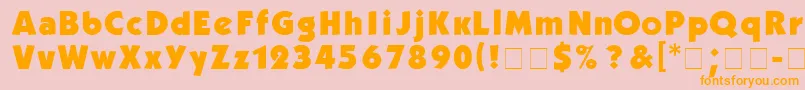 KabelMediumexttrabold Font – Orange Fonts on Pink Background