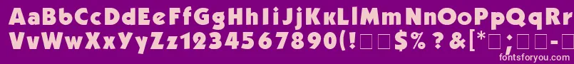 KabelMediumexttrabold Font – Pink Fonts on Purple Background