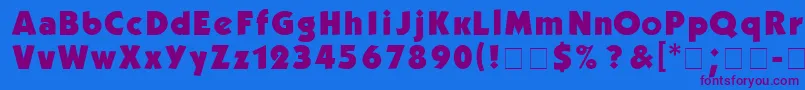 KabelMediumexttrabold Font – Purple Fonts on Blue Background