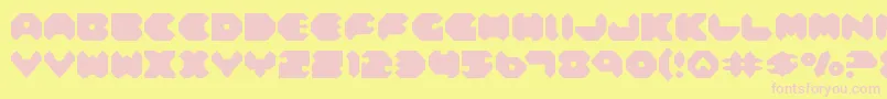 Feld Font – Pink Fonts on Yellow Background