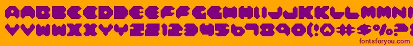 Feld Font – Purple Fonts on Orange Background