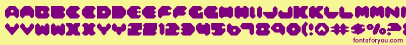 Feld Font – Purple Fonts on Yellow Background