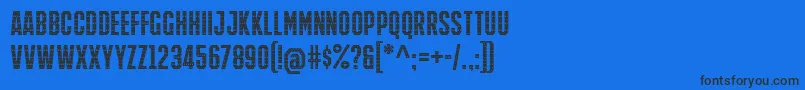IronManOfWar001bNcv Font – Black Fonts on Blue Background