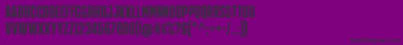 フォントIronManOfWar001bNcv – 紫の背景に黒い文字