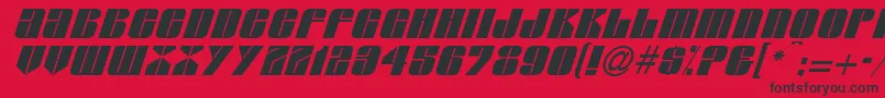 Шрифт Glypic – чёрные шрифты на красном фоне