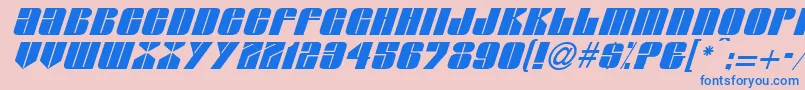 Glypic Font – Blue Fonts on Pink Background