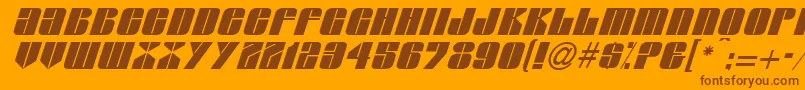 Glypic Font – Brown Fonts on Orange Background