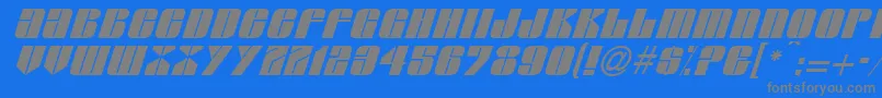 Glypic Font – Gray Fonts on Blue Background