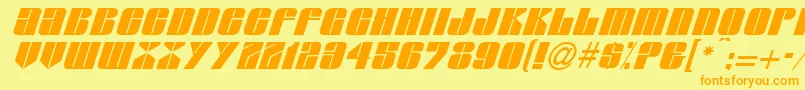 Glypic Font – Orange Fonts on Yellow Background