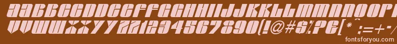 Glypic Font – Pink Fonts on Brown Background