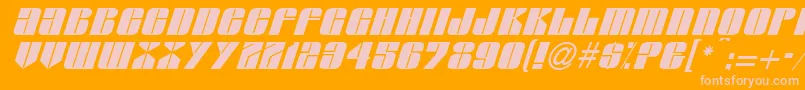 Glypic Font – Pink Fonts on Orange Background