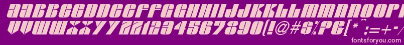 Glypic Font – Pink Fonts on Purple Background