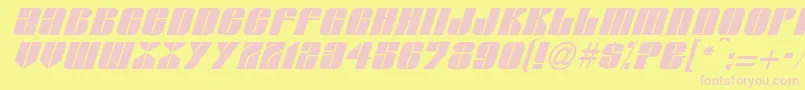 Glypic Font – Pink Fonts on Yellow Background