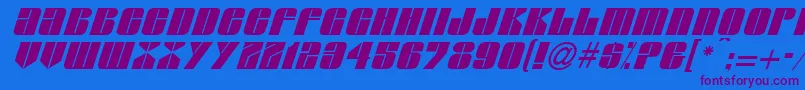 Glypic Font – Purple Fonts on Blue Background