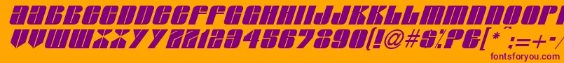 Шрифт Glypic – фиолетовые шрифты на оранжевом фоне