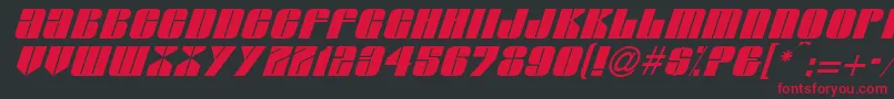 Glypic Font – Red Fonts on Black Background