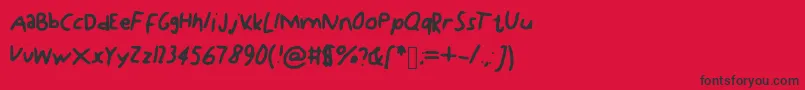 Kdg Font – Black Fonts on Red Background
