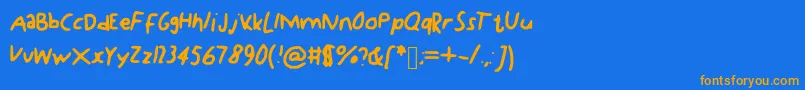 Шрифт Kdg – оранжевые шрифты на синем фоне