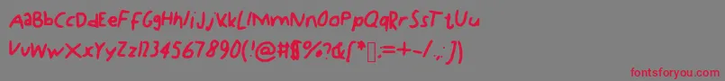 Kdg Font – Red Fonts on Gray Background