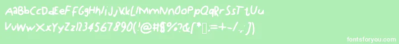 Kdg Font – White Fonts on Green Background