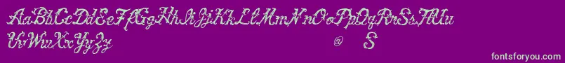 VtksVictory Font – Green Fonts on Purple Background