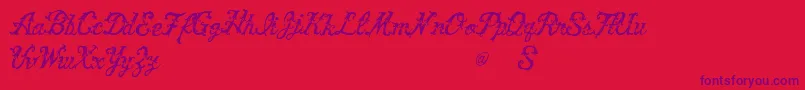 VtksVictory Font – Purple Fonts on Red Background