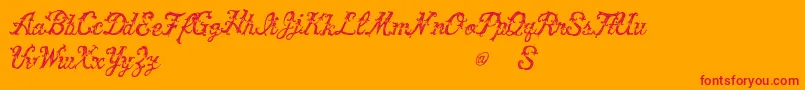 VtksVictory Font – Red Fonts on Orange Background