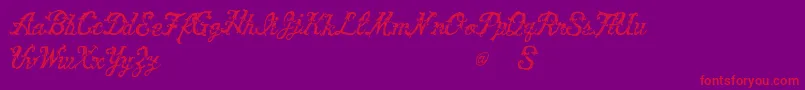 VtksVictory-Schriftart – Rote Schriften auf violettem Hintergrund