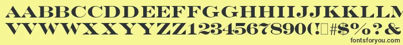 EngraversBold Font – Black Fonts on Yellow Background
