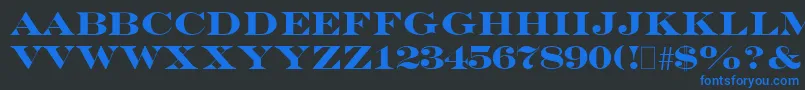 EngraversBold Font – Blue Fonts on Black Background