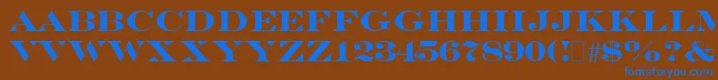 EngraversBold Font – Blue Fonts on Brown Background