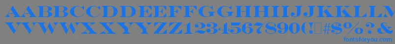 EngraversBold Font – Blue Fonts on Gray Background