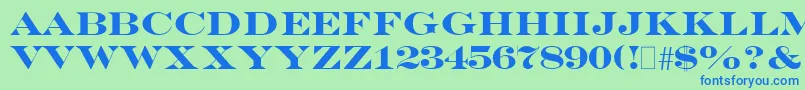 EngraversBold Font – Blue Fonts on Green Background