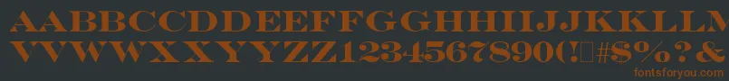 EngraversBold-fontti – ruskeat fontit mustalla taustalla