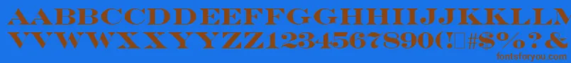 EngraversBold Font – Brown Fonts on Blue Background